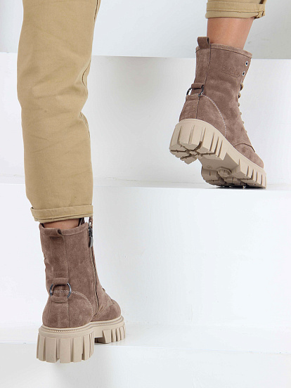 картинка Ботинки ED'ART 329.21153'bе. серо коричневый замша от интернет магазина