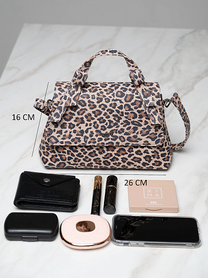 картинка Сумка-клатч ED'ART s06.бежевый леопард от интернет магазина