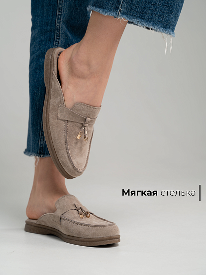 картинка Мюли ED'ART 1070.2614'be. ваниль замша от интернет магазина