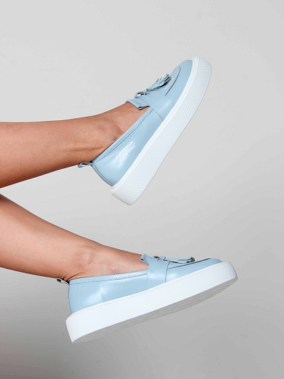 картинка Лоферы ED'ART 167.Lusi23'w. Голубой от интернет магазина