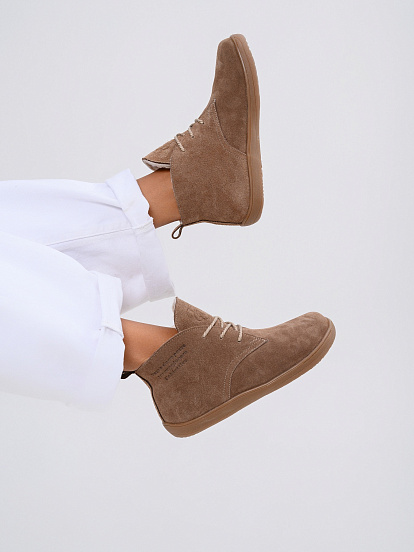 картинка Босоногие ботинки  ED'ART 208.NATA'br.Серо-коричневая замша от интернет магазина