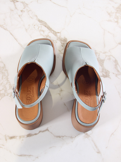 картинка Босоножки ED'ART 4013.23663'bе. Авокадо лион+коричневый от интернет магазина