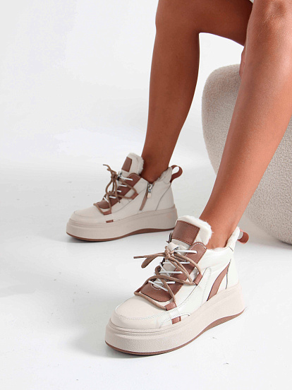 картинка Ботинки ED'ART 229.windy'be. бежевый коричневый от интернет магазина