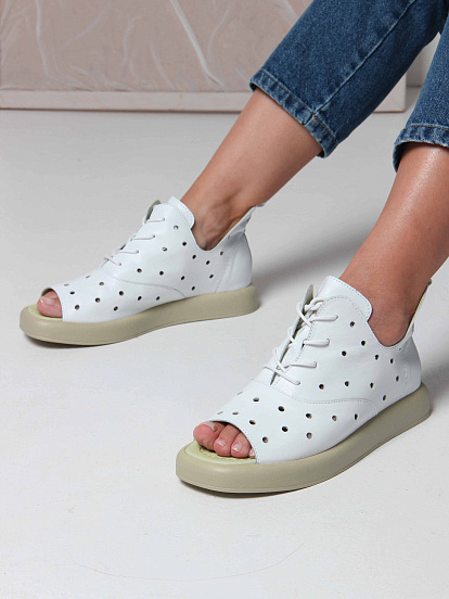 картинка Босоножки ED'ART 1059.0132'gr. Белый зеленый от интернет магазина