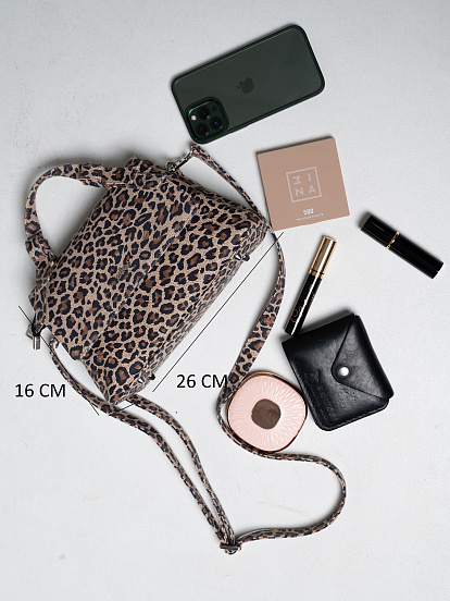 картинка Сумка-клатч ED'ART s06.бежевый леопард от интернет магазина