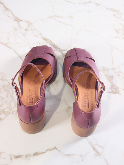 картинка Босоножки ED'ART 5033.23663'br. Гнилая вишня+коричневый от интернет магазина