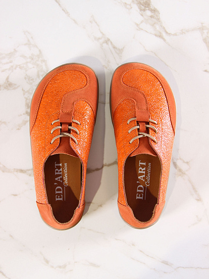 картинка Босоногие туфли ED'ART 188.nata'br.Оранжевый наплак+оранжевая замша от интернет магазина