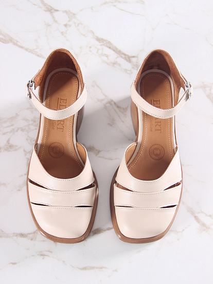 картинка Босоножки ED'ART 5032.23663'be. Бежевый+коричневый от интернет магазина