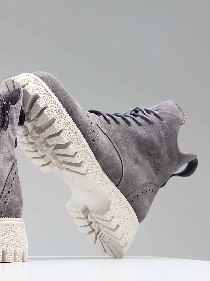 картинка Ботинки ED'ART 338.1541'be. серый замок замша от интернет магазина