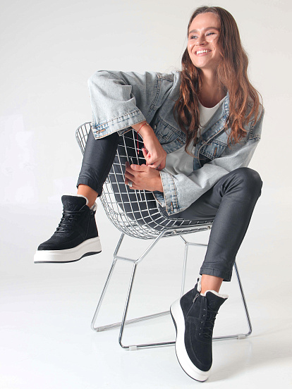 картинка Ботинки ED'ART 260.windy'w. черный замш от интернет магазина