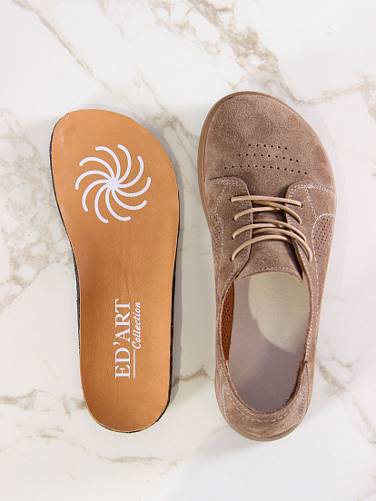 картинка Туфли босоногие  ED'ART 179.Р.асти'br.Серо-коричневая замша от интернет магазина