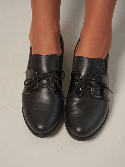 картинка Туфли полуботинки ED'ART 111.madonna'gv. Черный лак от интернет магазина