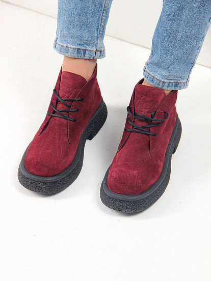 картинка Ботинки ED'ART 308.агата'bl. бордo замша от интернет магазина