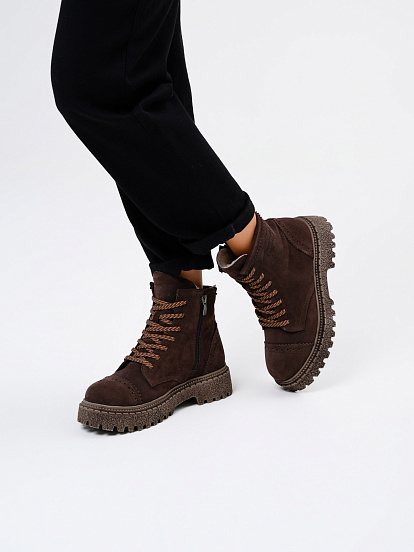 картинка Ботинки ED'ART 319.22511'br. Коричневый замша от интернет магазина