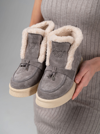 картинка Ботинки ED'ART 307.florida 'be. серый замок замша от интернет магазина