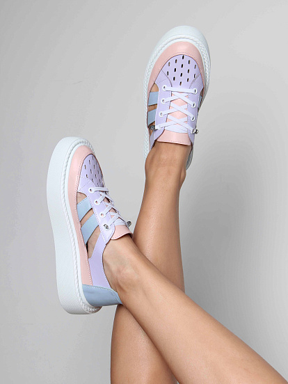 картинка Кроссовки ED'ART 165.P.Lusi23.'w. Розовый голубой фиолетовый от интернет магазина
