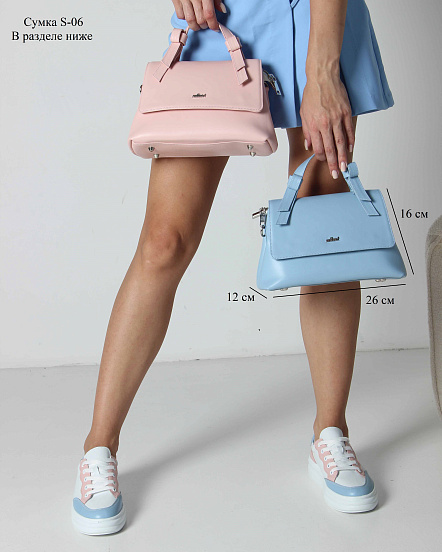 картинка Кеды ED'ART 148.lusi22'w. Белый-голубой-розовый от интернет магазина