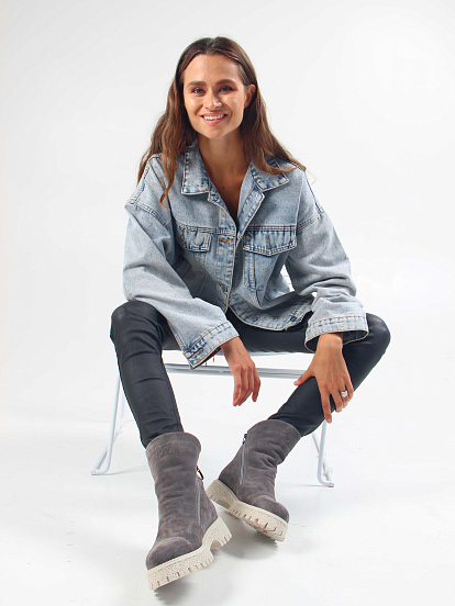 картинка Ботинки ED'ART 233.1541'be. Серый замок от интернет магазина