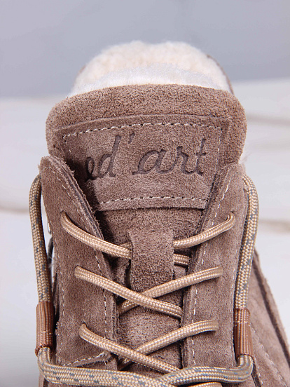 картинка Ботинки ED'ART 229.windy'be. Серо-коричневая замша от интернет магазина