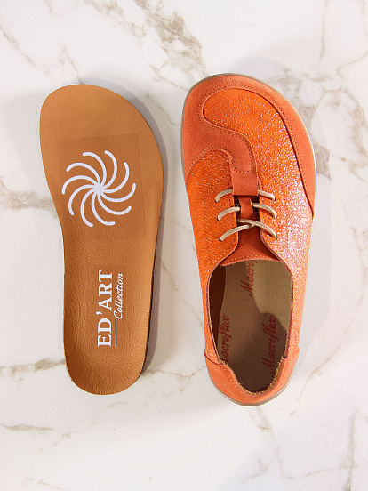 картинка Босоногие туфли ED'ART 188.nata'br.Оранжевый наплак+оранжевая замша от интернет магазина