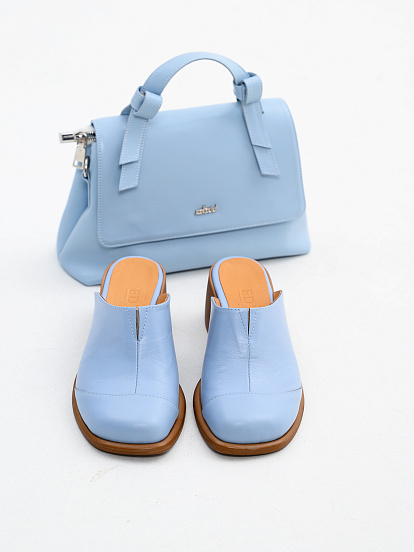 картинка Сабо ED'ART 5132.23663'br. Голубая виктория+коричневый от интернет магазина