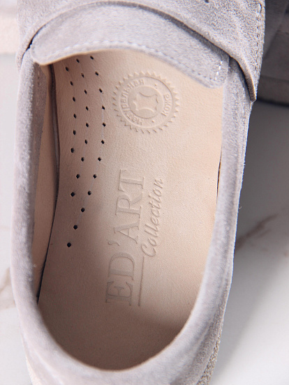 картинка Лоферы ED'ART 177.1607'be. каменный замша от интернет магазина