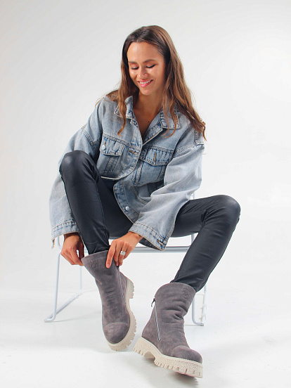 картинка Ботинки ED'ART 233.1541'be. Серый замок от интернет магазина