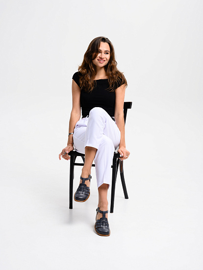 картинка Босоножки ED'ART 5035.23663'bе. Вакса черная+коричневый от интернет магазина