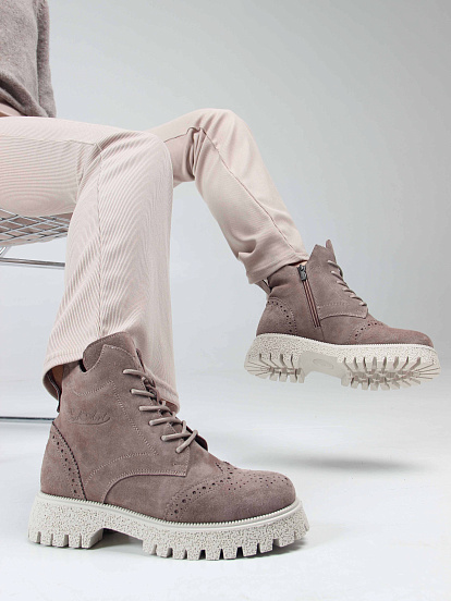 картинка Ботинки ED'ART 338.1541'be. капучино замша от интернет магазина