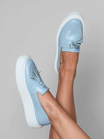 картинка Лоферы ED'ART 167.Lusi23'w. Голубой от интернет магазина