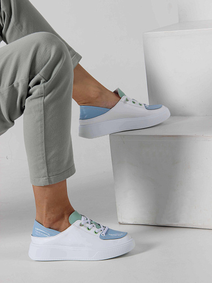 картинка Кеды ED'ART 163.LusiR2'w.Белый-голубой-мята от интернет магазина