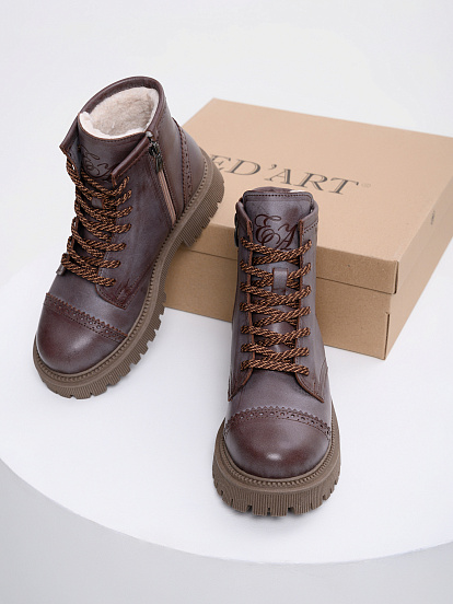 картинка Ботинки ED'ART 319.taskana'ka. Вакса коричневая от интернет магазина