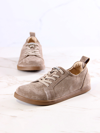 картинка Кеды босоногие ED'ART 164.Р.асти'br.Велюр санд от интернет магазина