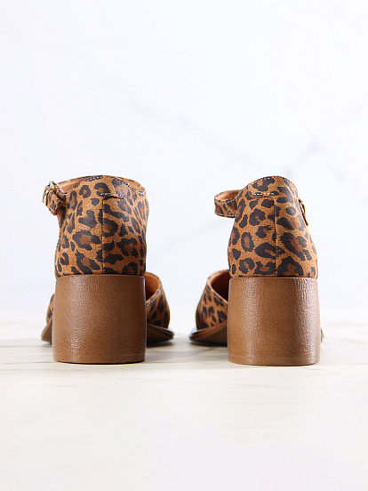 картинка Босоножки ED'ART 5032.23663'be.Коричневый леопард от интернет магазина