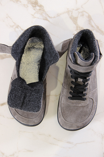 картинка Босоногие ботинки ED'ART 211.NATA'bl.Серый замок замша от интернет магазина