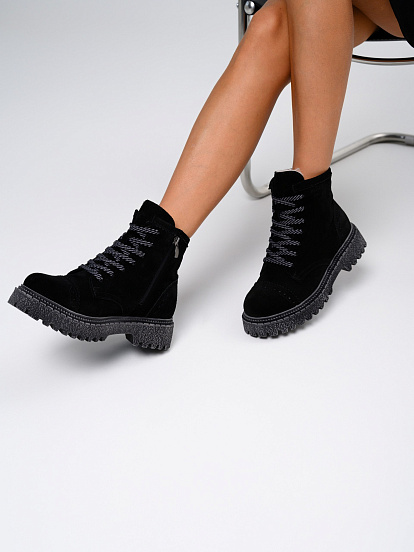 картинка Ботинки ED'ART 319.22511'gr. Черный замша от интернет магазина