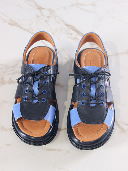картинка Босоножки ED'ART 2029.2525'bl. Черный синий+черный от интернет магазина