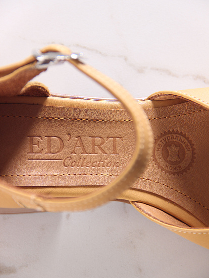 картинка Босоножки ED'ART 3032.25294'br. Лион тыква+коричневый от интернет магазина