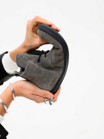 картинка Босоногие ботинки  ED'ART 208.NATA'bl. Серый замок замша от интернет магазина