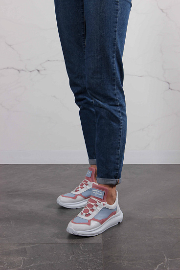 картинка Кроссовки ED'ART 150.236143w.белый-розовый-голубой от интернет магазина