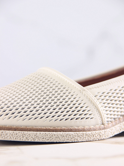 картинка Лоферы ED'ART 110.rose'be.Бежевый от интернет магазина