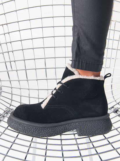 картинка Ботинки ED'ART 308.агата'bl. черный замша от интернет магазина