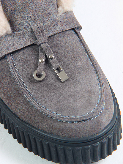 картинка Ботинки ED'ART 307.от11'bl. серый замок  замша от интернет магазина