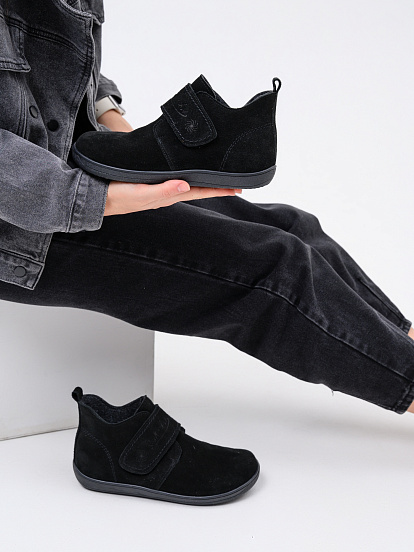 картинка Босоногие ботинки  ED'ART 209.NATA'bl.Черная замша от интернет магазина