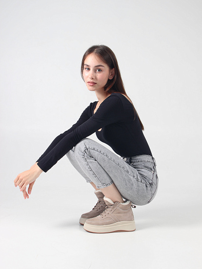 картинка Ботинки ED'ART 260.windy'be. каменный замш от интернет магазина