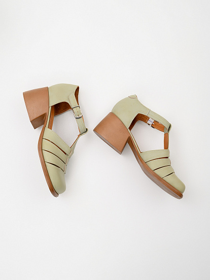 картинка Босоножки ED'ART 5036.23663'bе.Вакса олива+коричневый от интернет магазина