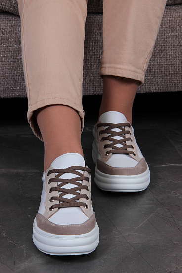 картинка Кеды ED'ART 148.lusi22'w. Белый-бежевый от интернет магазина