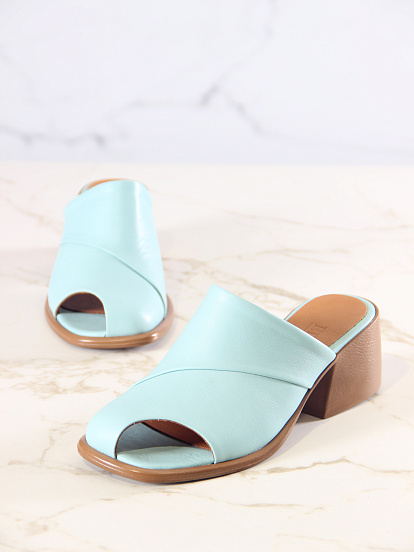 картинка Сабо ED'ART 5300.23663'be. Мята+коричневый от интернет магазина