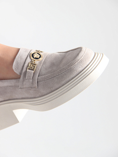 картинка Лоферы туфли ED'ART 173.1453'be. каменный замша от интернет магазина