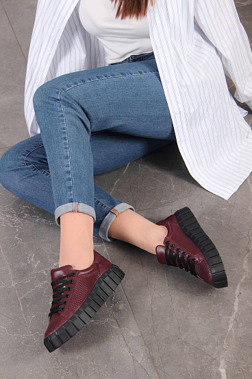 картинка Кеды ED'ART 127.91505'bl. Бордовый R от интернет магазина